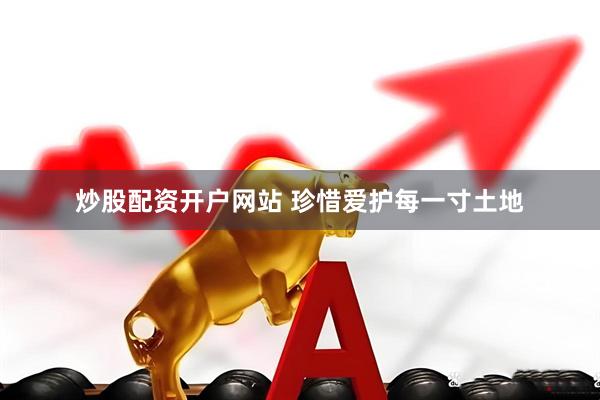 炒股配资开户网站 珍惜爱护每一寸土地